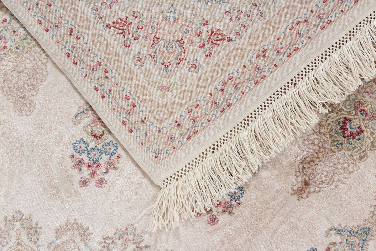 4x6 Ivory and Beige Turkish Antep Rug