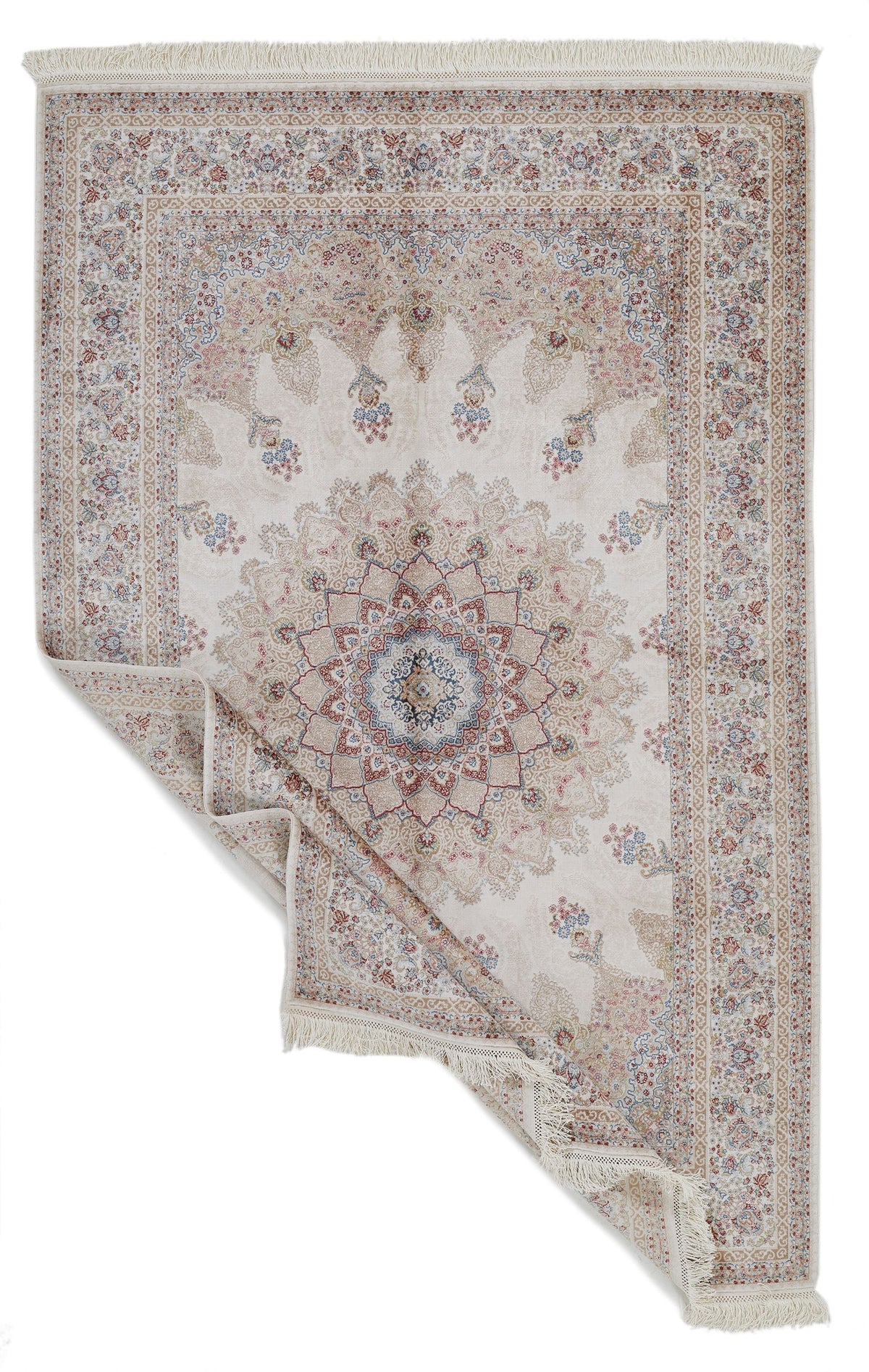 4x6 Ivory and Beige Turkish Antep Rug
