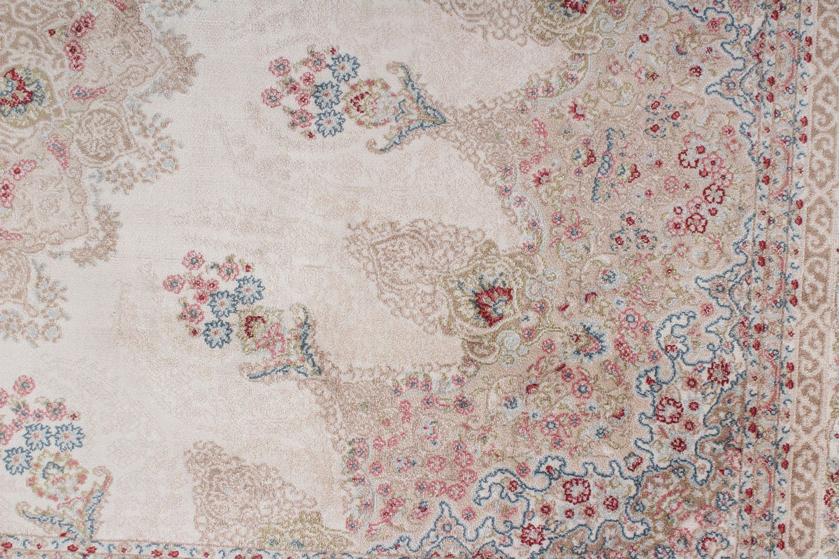 4x6 Ivory and Beige Turkish Antep Rug