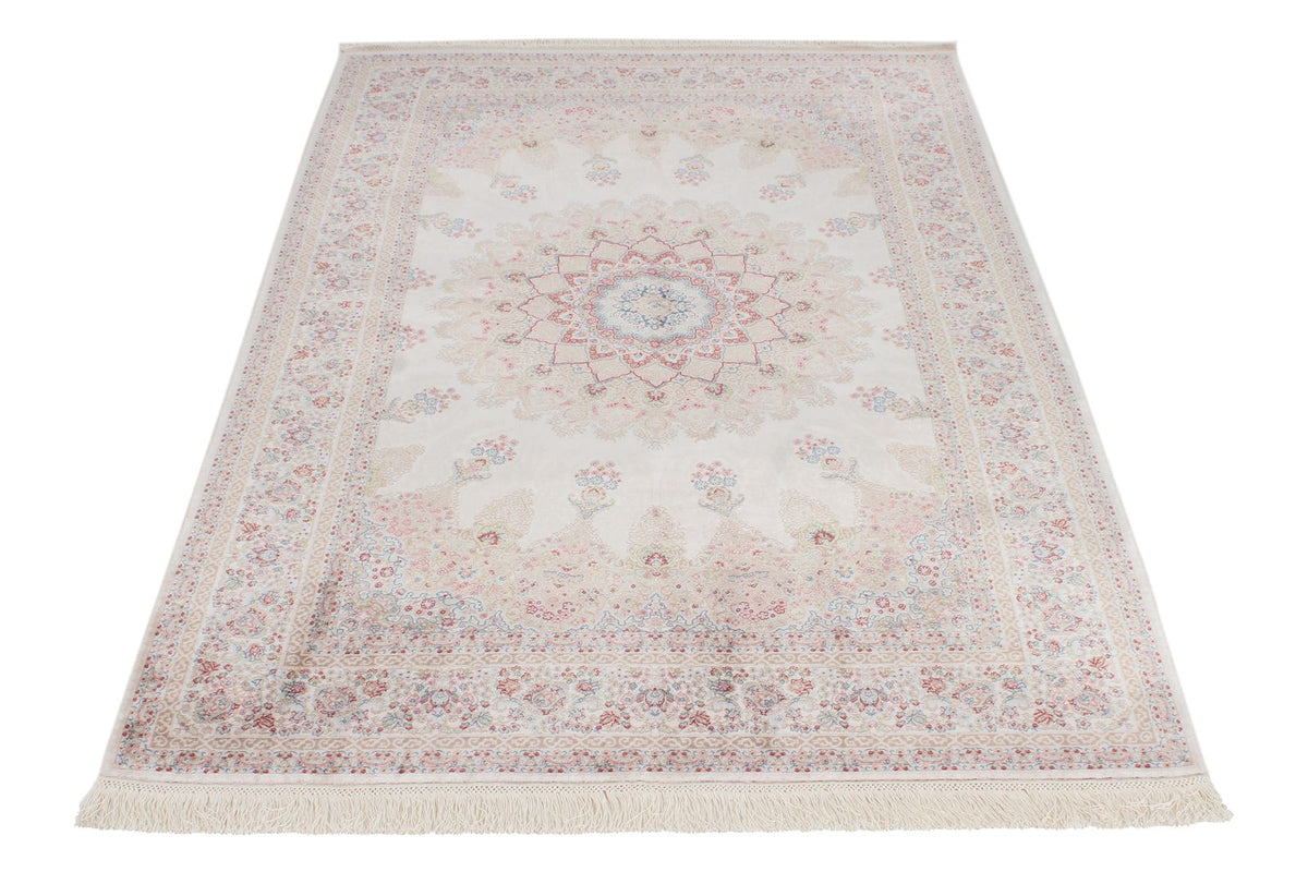 4x6 Ivory and Beige Turkish Antep Rug