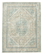 8x10 Ivory and Blue Turkish Antep Rug