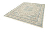 8x10 Ivory and Blue Turkish Antep Rug