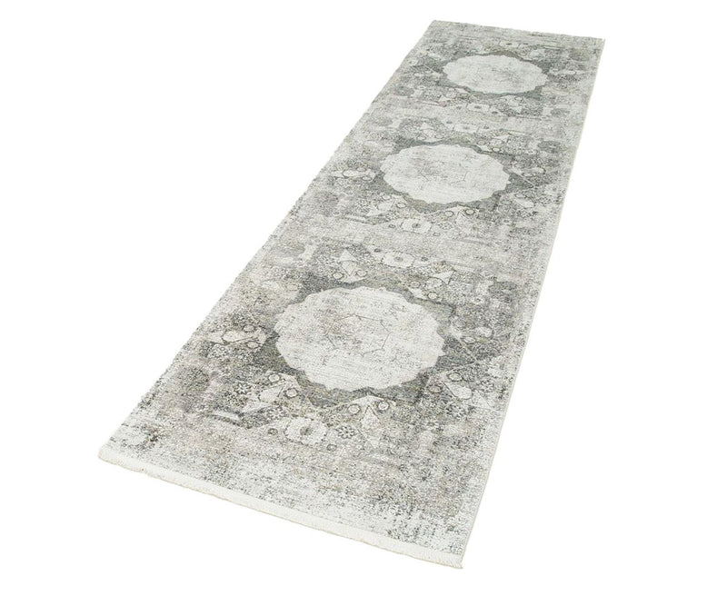 3x10 White and SilverTurkish Antep Rug