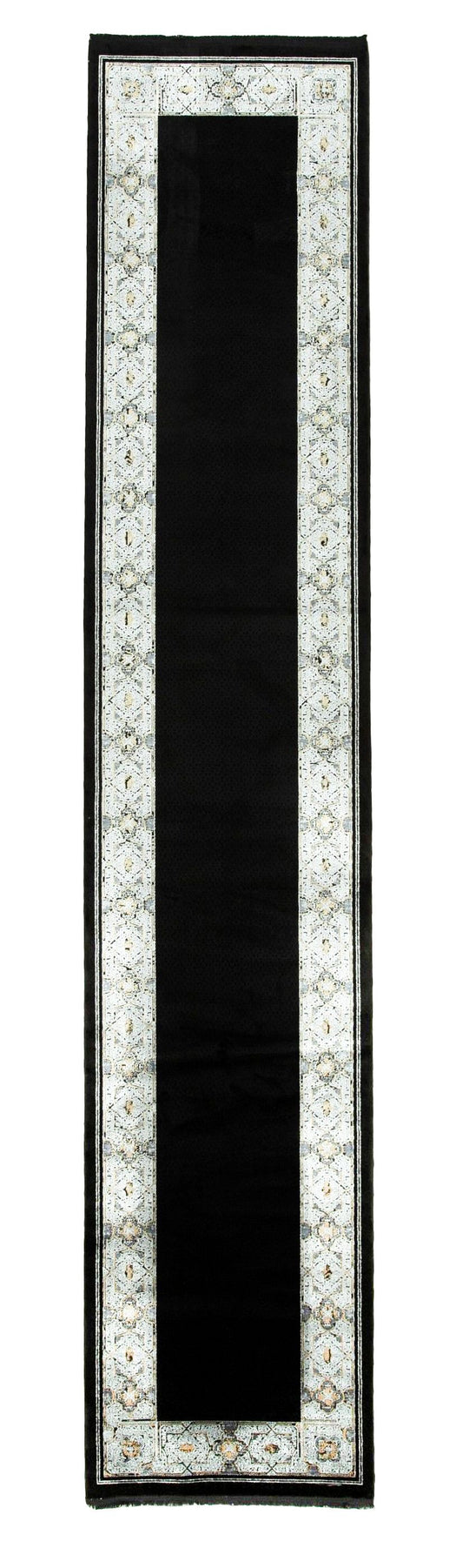 3x13 Black and White Turkish Antep Runner