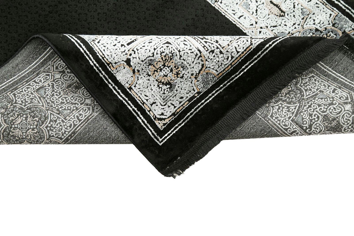 3x13 Black and White Turkish Antep Runner