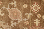 3x17 Brown and Beige Turkish Oushak Runner