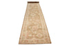 3x17 Brown and Beige Turkish Oushak Runner