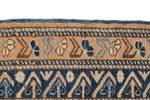 5x6 Beige and Blue Turkish Tribal Rug
