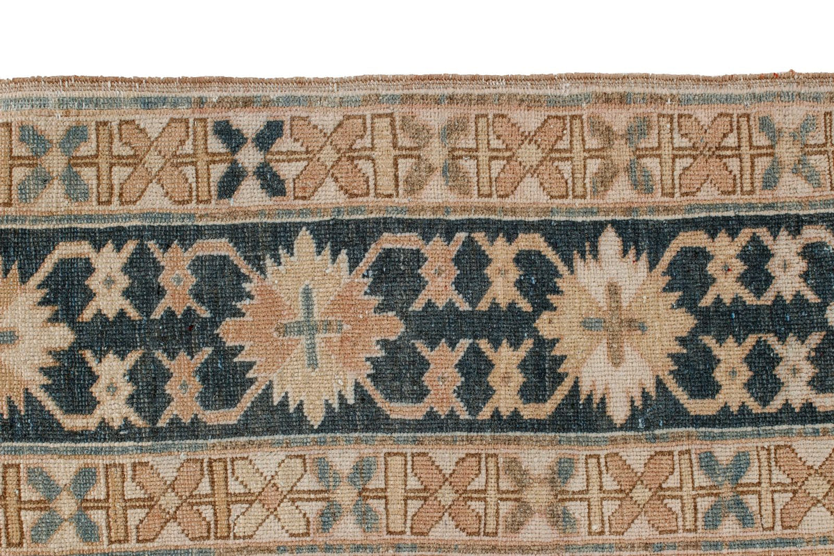 6x7 Peach and Green Turkish Tribal Rug