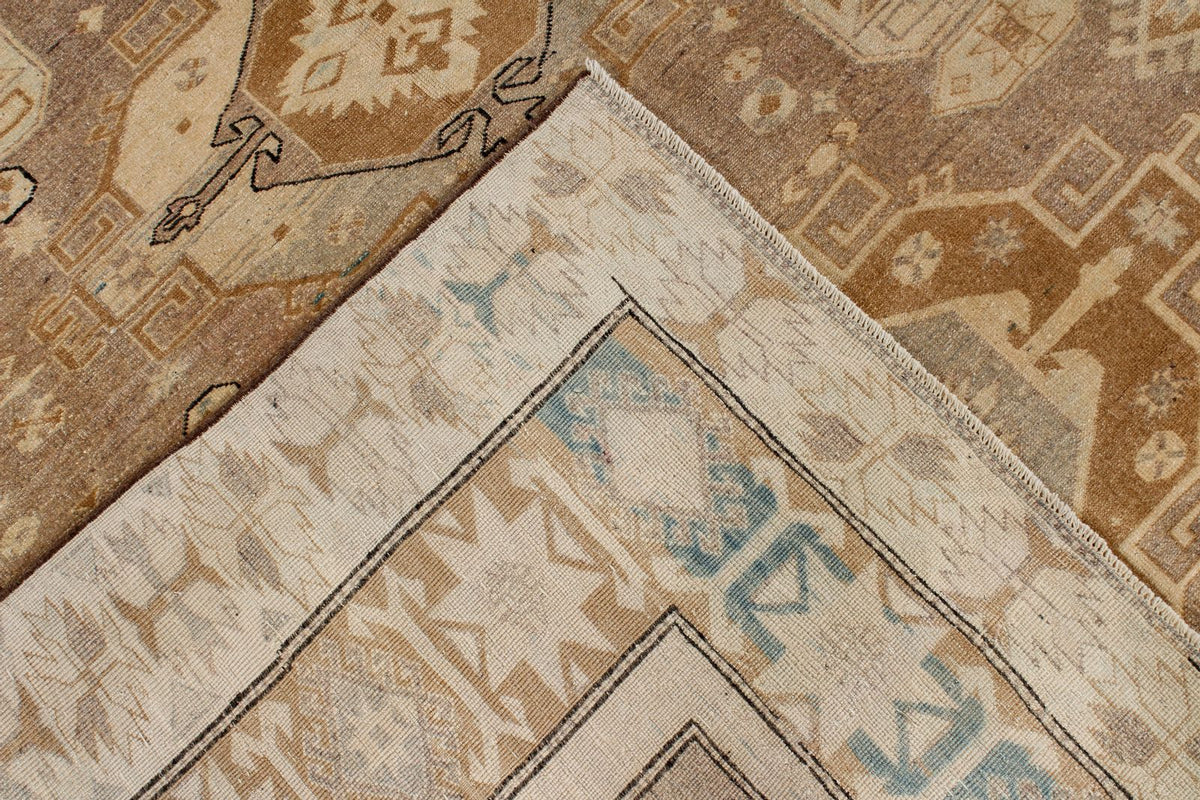 6x7 Pink and Ivory Turkish Tribal Rug