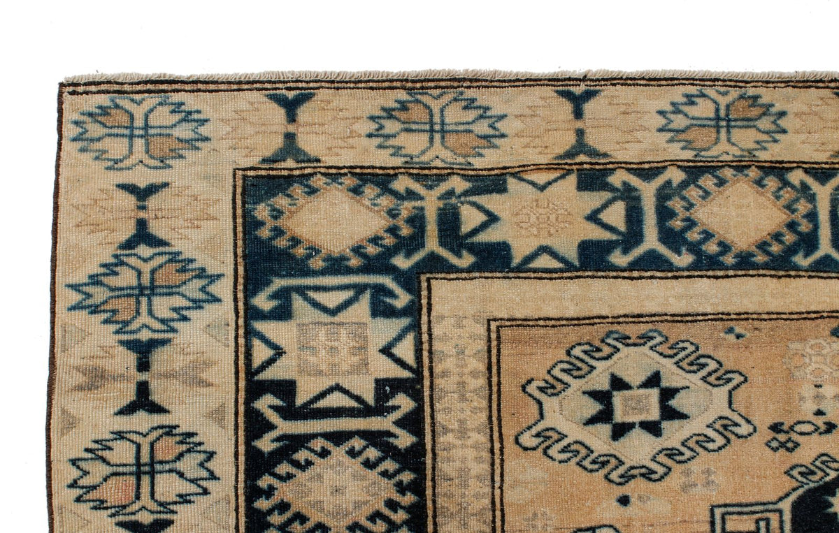 6x7 Pink and Ivory Turkish Tribal Rug