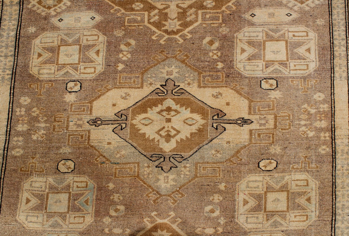 6x7 Pink and Ivory Turkish Tribal Rug