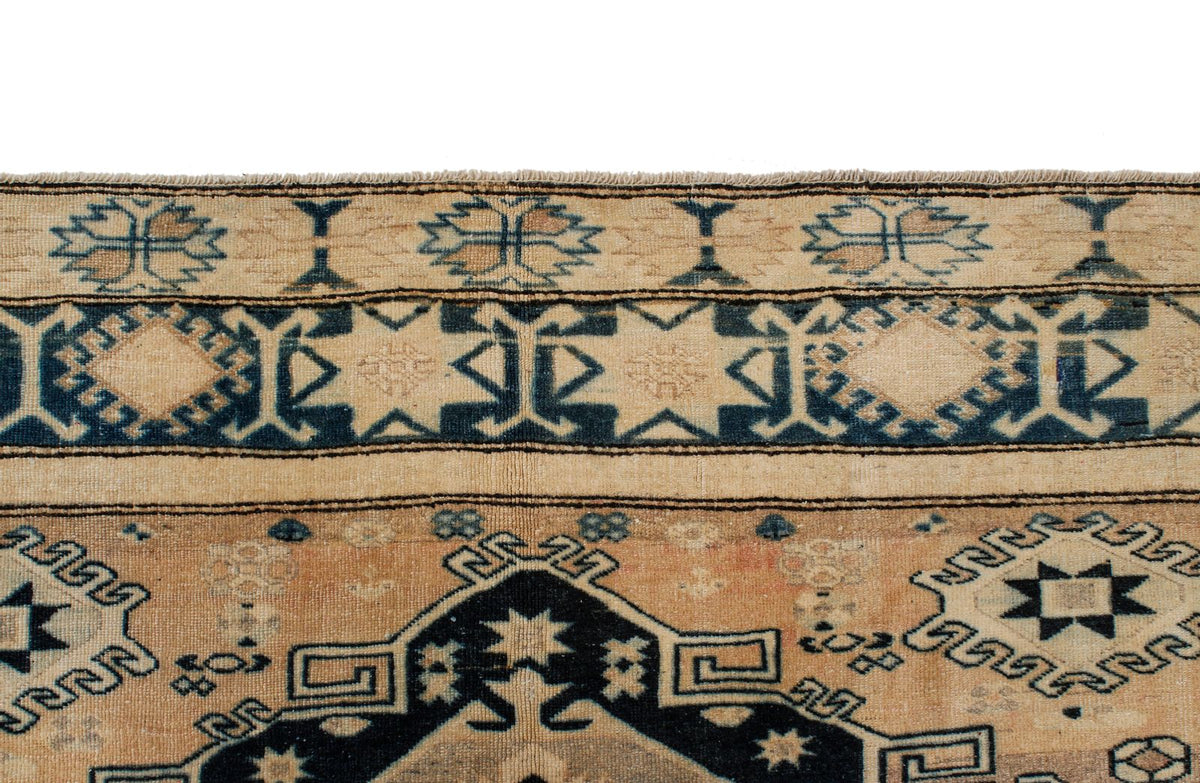 6x7 Pink and Ivory Turkish Tribal Rug