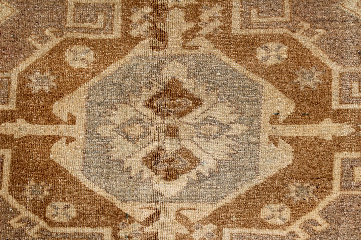 6x7 Pink and Ivory Turkish Tribal Rug