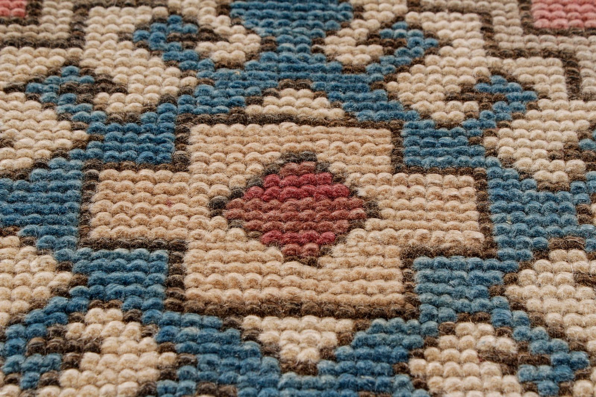 3x12 Pink and Blue Turkish Tribal Runner