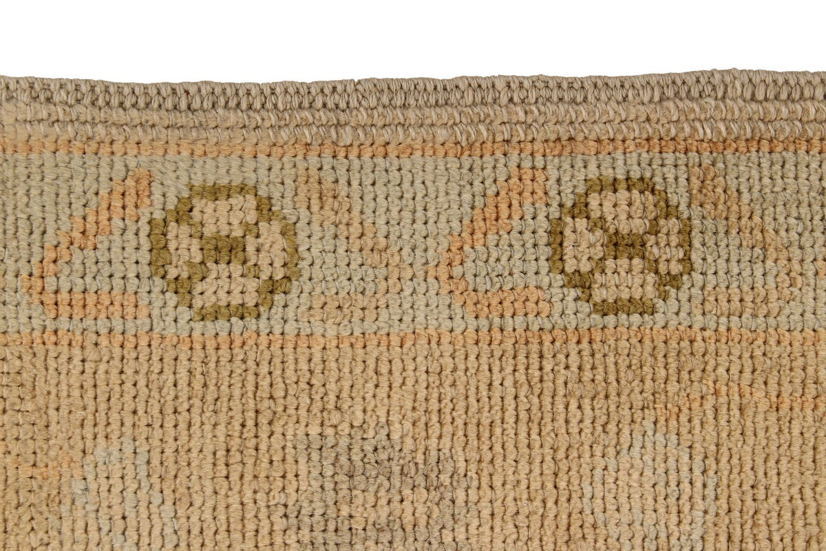 9x11 Ivory and Beige Turkish Oushak Rug