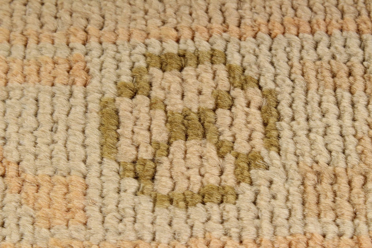 9x11 Ivory and Beige Turkish Oushak Rug