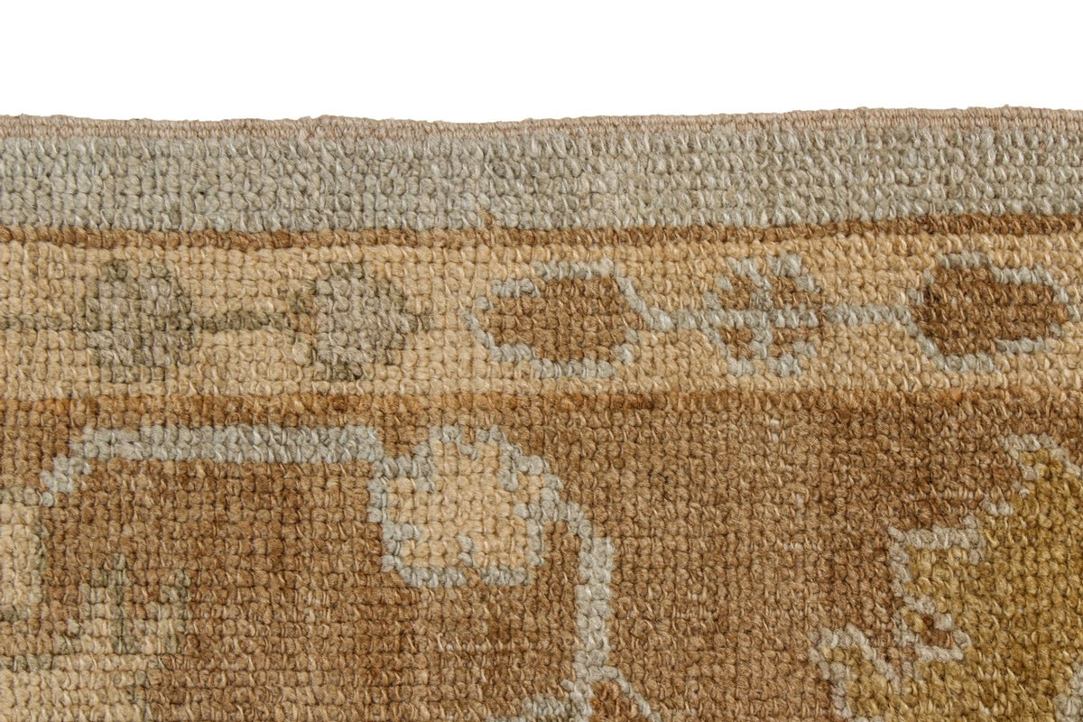 8x10 Blue and Brown Turkish Oushak Rug