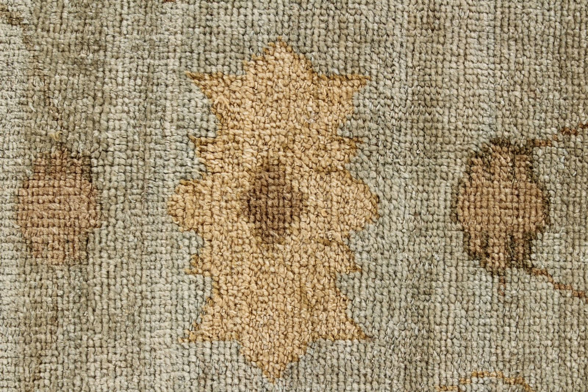 8x10 Blue and Brown Turkish Oushak Rug