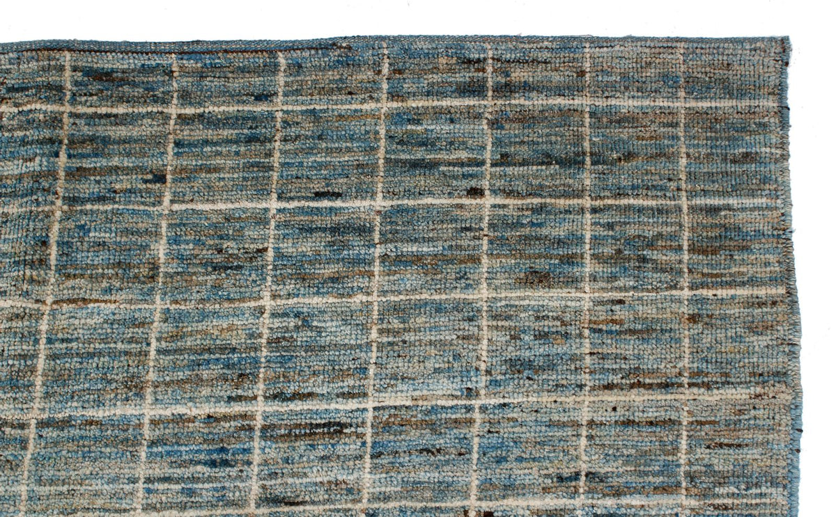 10x14 Blue and Ivory Modern Contemporary Rug