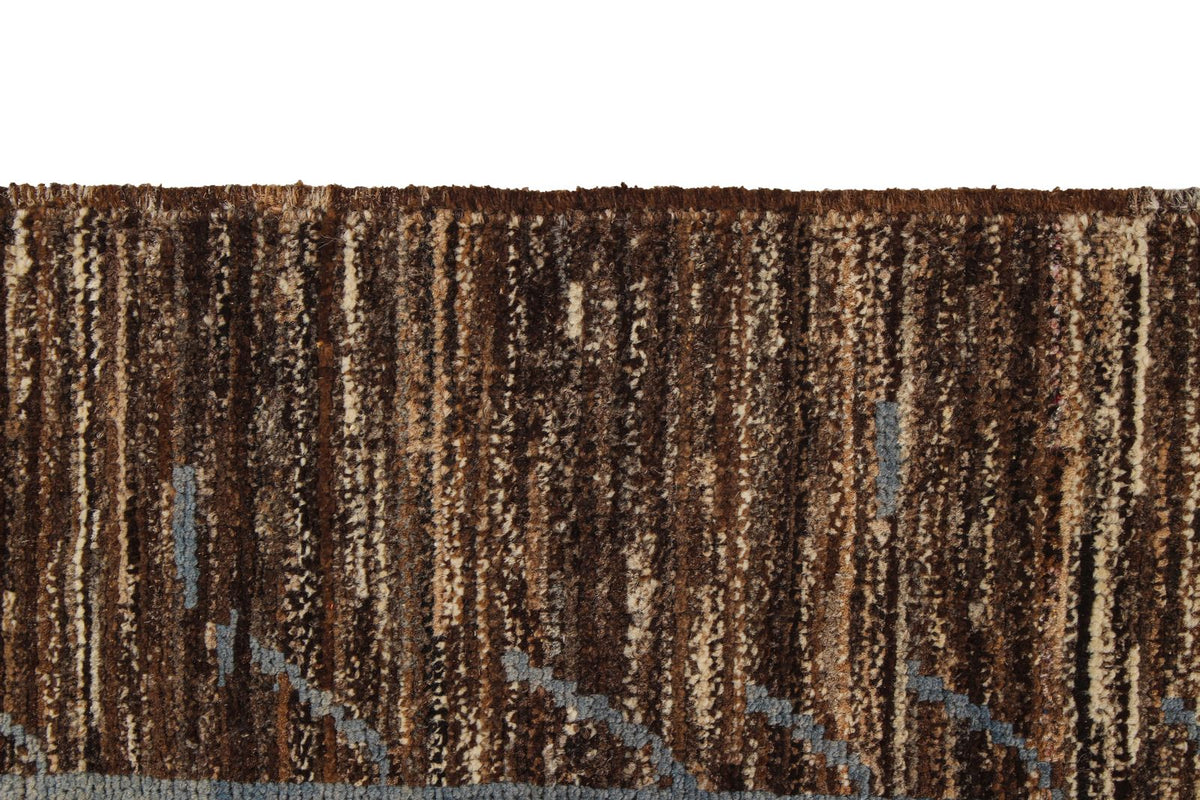 8x10 Blue and Brown Modern Contemporary Rug