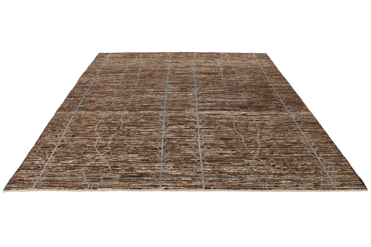 8x10 Blue and Brown Modern Contemporary Rug