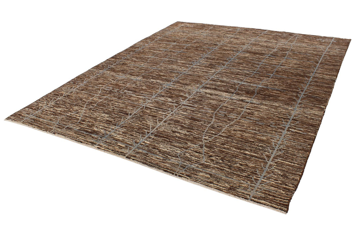 8x10 Blue and Brown Modern Contemporary Rug