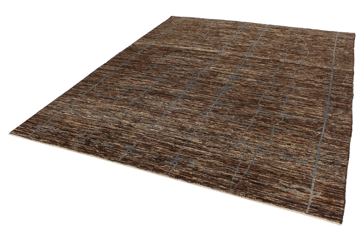 8x10 Blue and Brown Modern Contemporary Rug
