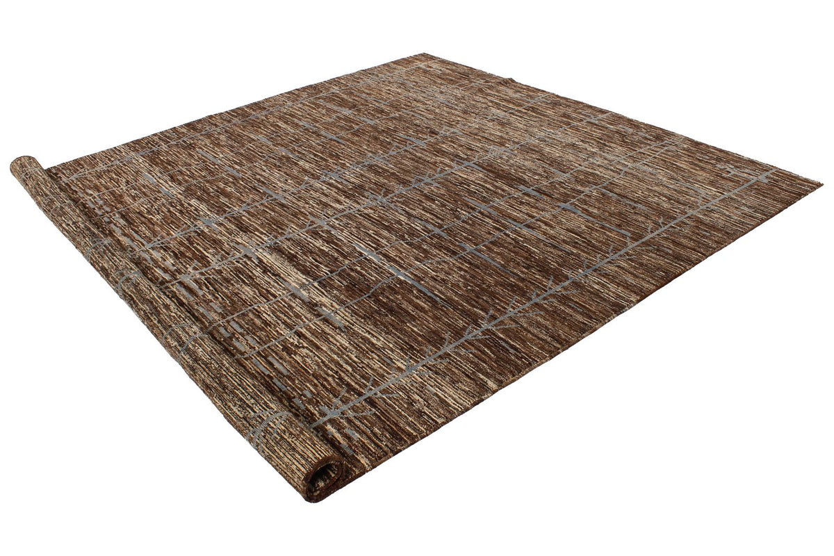 8x10 Blue and Brown Modern Contemporary Rug