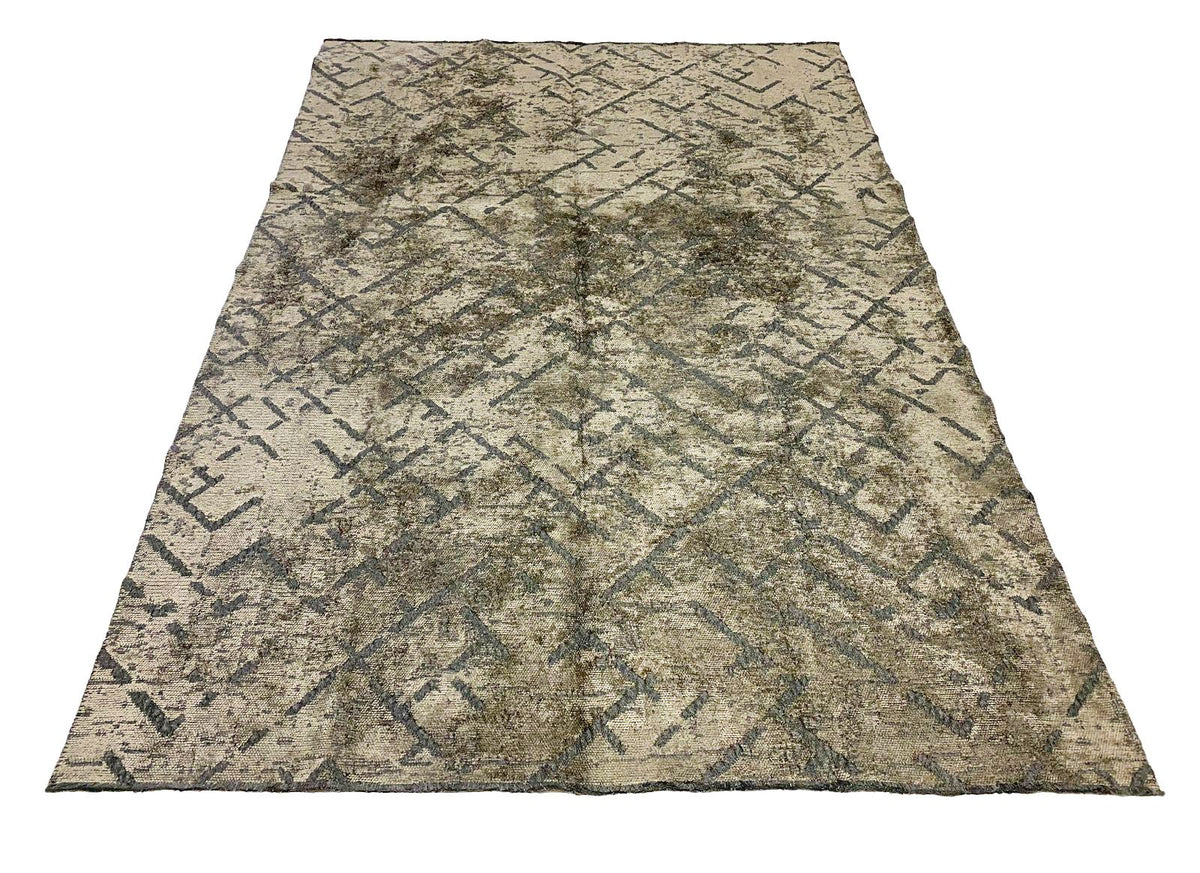 5x8 Gray and Black Modern Contemporary Rug