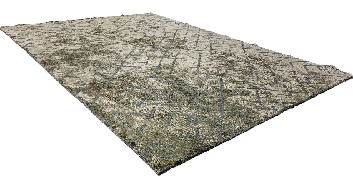 5x8 Gray and Black Modern Contemporary Rug