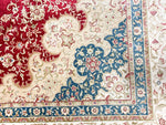 6x8 Red and Ivory Turkish Antep Rug