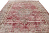 Vintage Handmade 9x12 Red and Blue Anatolian Turkish Overdyed Distressed Area Rug