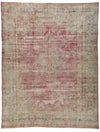 9x12 Red and Blue Turkish Overdyed Rug