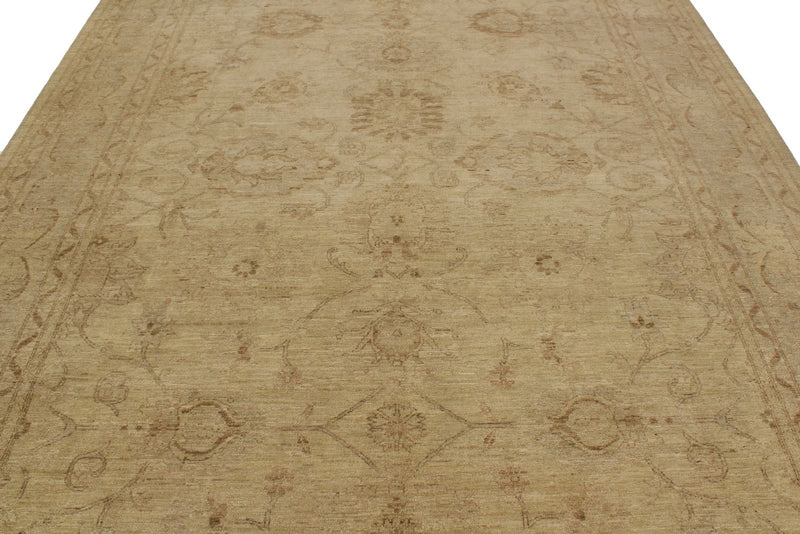 8x10 Beige and Blue Turkish Oushak Rug