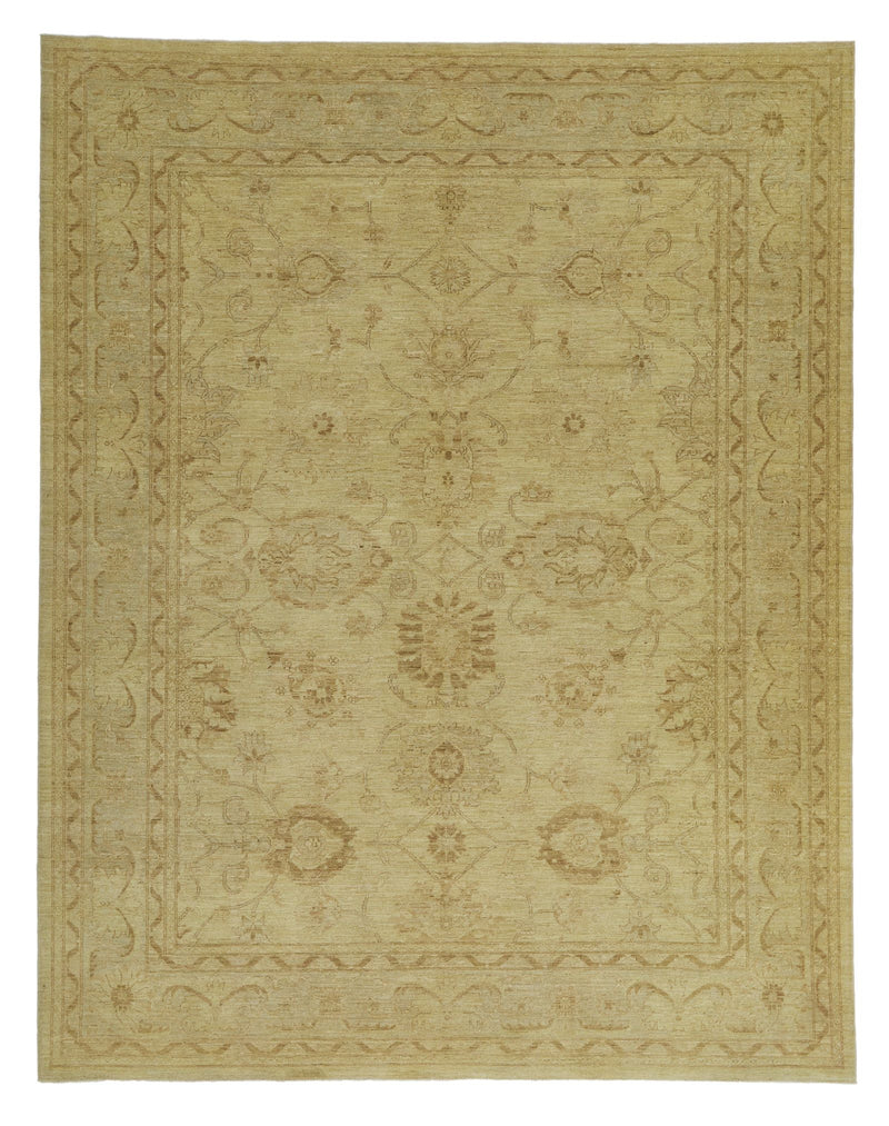 8x10 Beige and Blue Turkish Oushak Rug