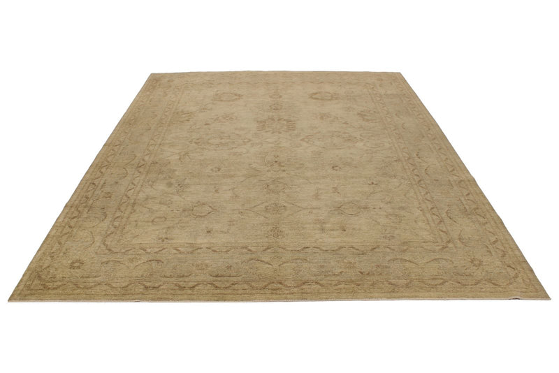 8x10 Beige and Blue Turkish Oushak Rug