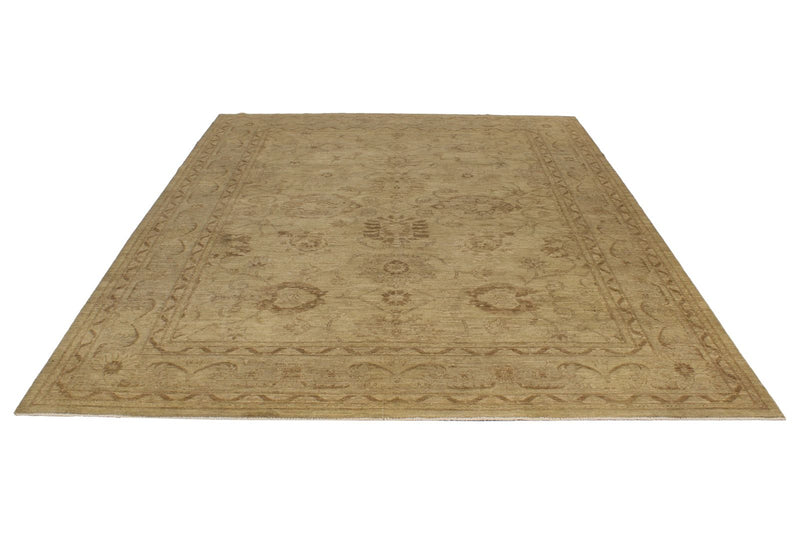 8x10 Beige and Blue Turkish Oushak Rug