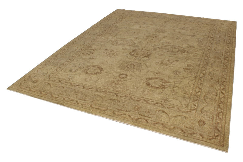 8x10 Beige and Blue Turkish Oushak Rug