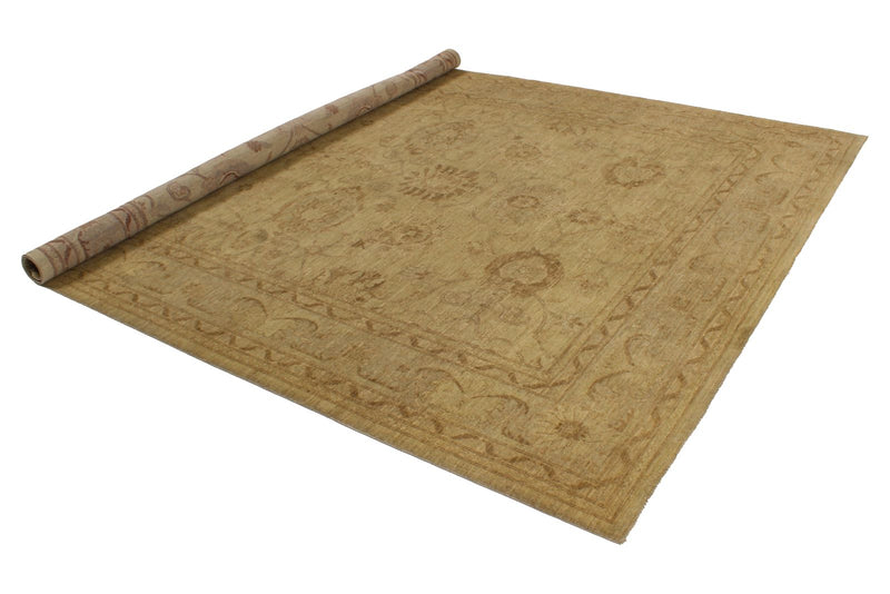 8x10 Beige and Blue Turkish Oushak Rug