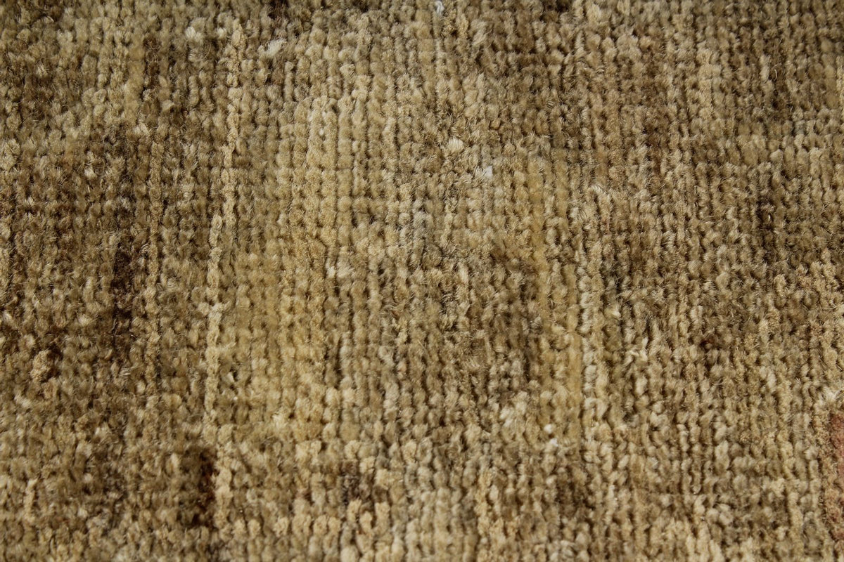 8x11 Brown and Pink Turkish Oushak Rug