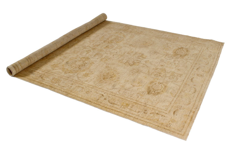 6x9 Ivory Turkish Oushak Rug