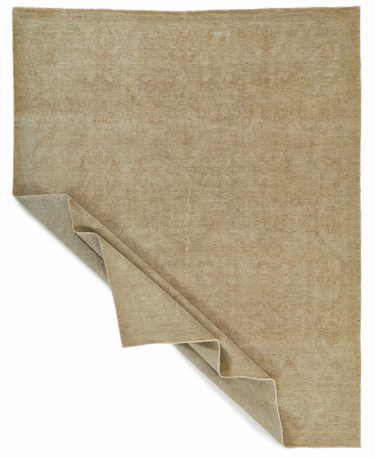 8x10 Ivory Turkish Oushak Rug