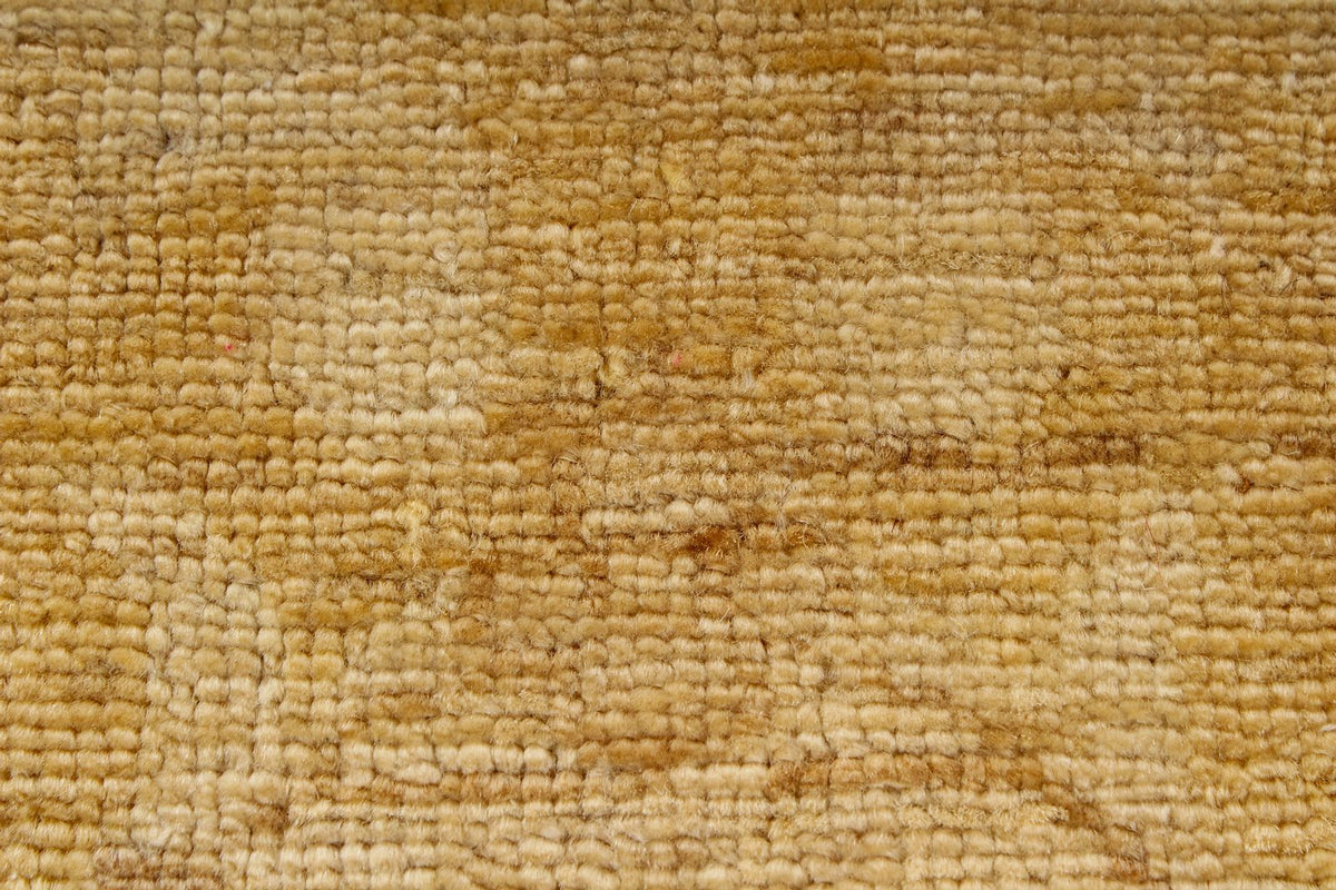 8x11 Ivory and Gold Turkish Oushak Rug
