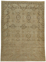 8x10 Beige and Pink Turkish Oushak Rug