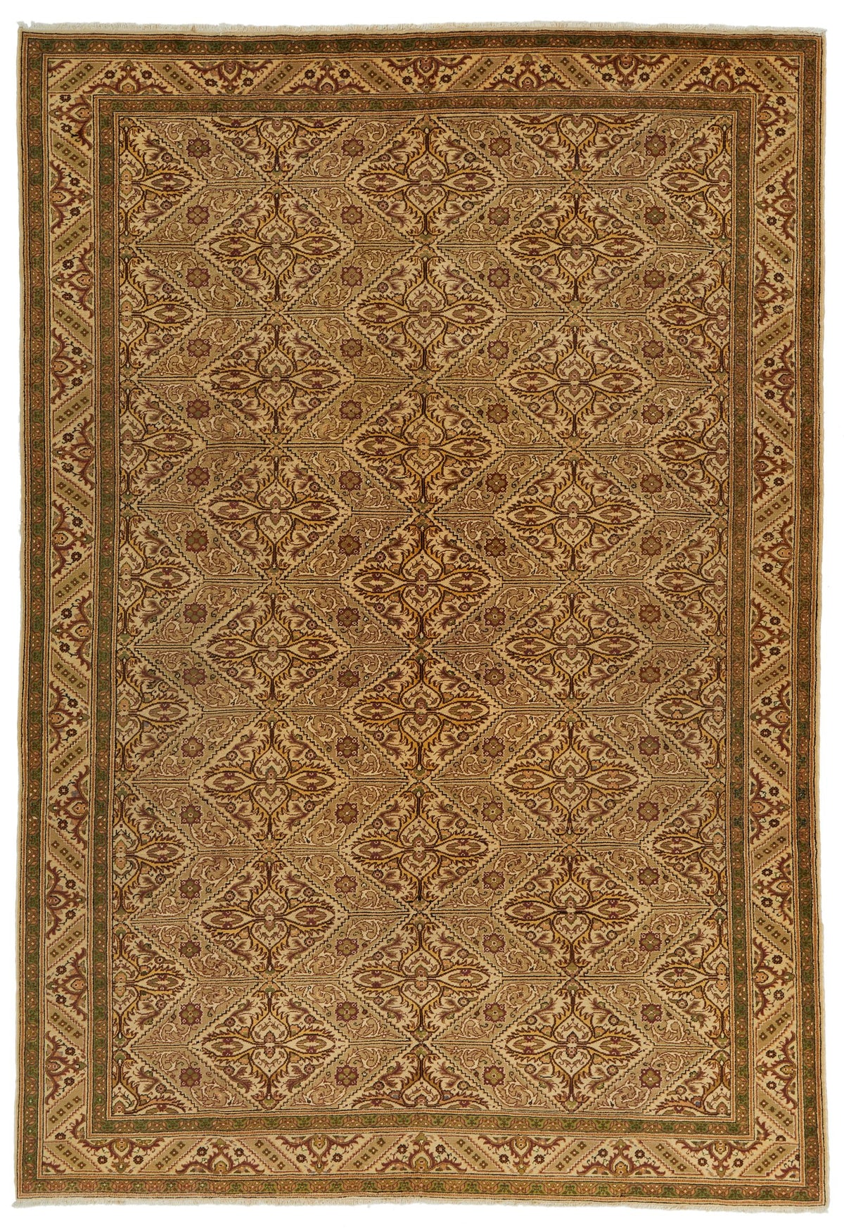 9x12 Beige Turkish Traditional Rug