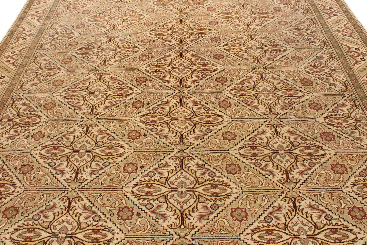 9x12 Beige Turkish Traditional Rug