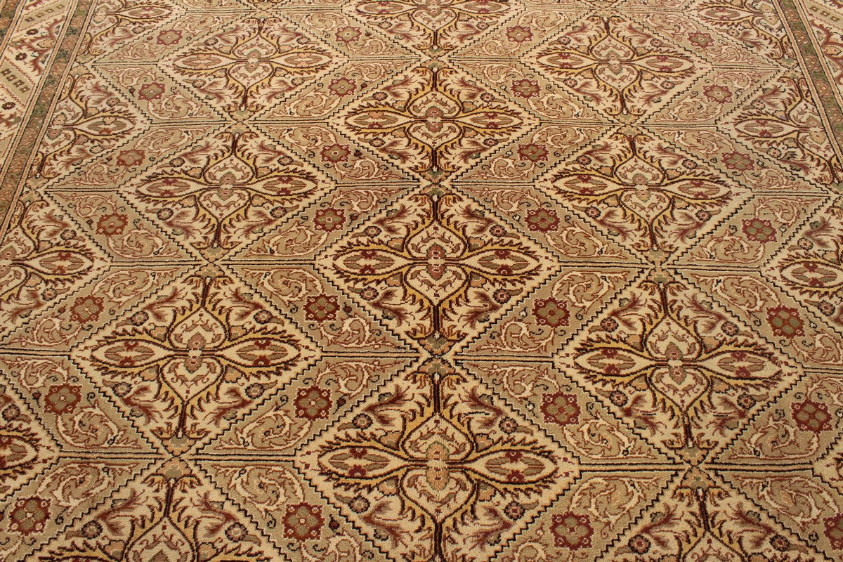 9x12 Beige Turkish Traditional Rug