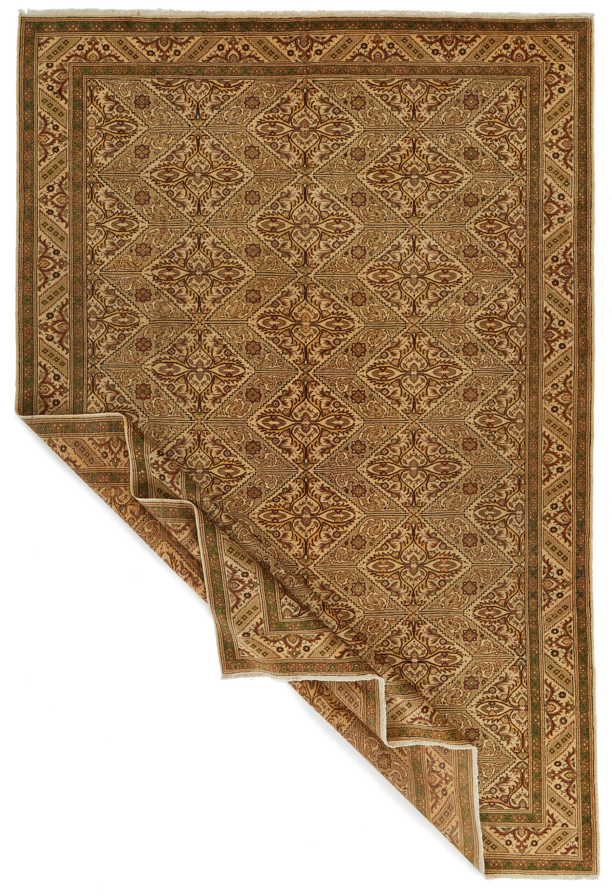 9x12 Beige Turkish Traditional Rug