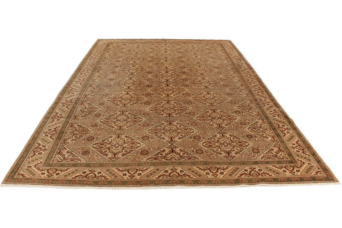 9x12 Beige Turkish Traditional Rug